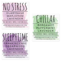 Watercolor Essential Oil Roller Bottle Waterproof Labels Watercolor Essential Oil Roller Bottle Waterproof Labels