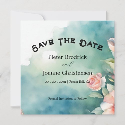 Watercolor Ethereal Union Save The Date