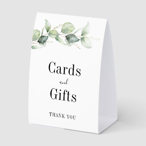 Watercolor Eucalyptus 15th Birthday Mis Quince Paper Table Tent