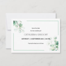 Watercolor Eucalyptus Botanical Greenery Wedding
