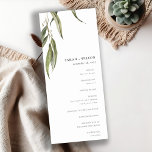 Watercolor Eucalyptus Botanical Wedding Program<br><div class="desc">If you need any other matching product or customization,  kindly message via Zazzle.</div>