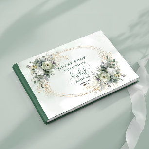 Watercolor Eucalyptus Bridal Shower Guest Book