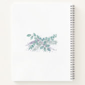 Watercolor Eucalyptus Bridal Shower Guest Gift Notebook (Back)