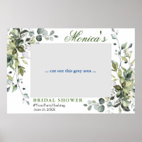 Watercolor Eucalyptus Bridal Shower Photo Prop