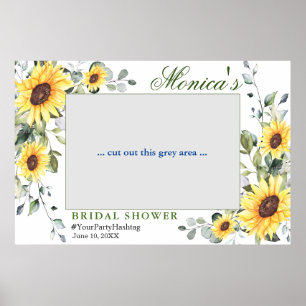 Watercolor Eucalyptus Bridal Shower Photo Prop Poster