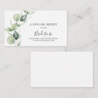Watercolor Eucalyptus Bridal Shower Recipe