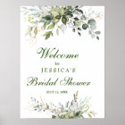Watercolor Eucalyptus Bridal Shower Welcome Sign