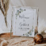 watercolor eucalyptus bridal shower welcome sign