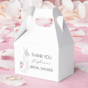 Watercolor Eucalyptus Floral Dress Bridal Shower Favor Boxes