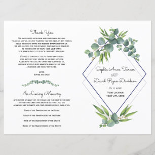 Watercolor Eucalyptus Floral Foliage Wedding