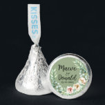 Watercolor Eucalyptus floral greenery typography Hershey®'s Kisses®<br><div class="desc">Watercolor Eucalyptus peony sage green custom wedding candy favors</div>