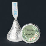 Watercolor Eucalyptus floral greenery typography Hershey®'s Kisses®<br><div class="desc">Watercolor Eucalyptus peony sage green custom wedding candy favors</div>