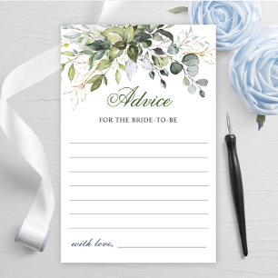 Watercolor Eucalyptus Greenery Advice Card