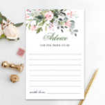 Watercolor Eucalyptus Greenery Advice Card<br><div class="desc">Watercolor Eucalyptus Greenery Advice Card.
Personalize with the bride to be's name and date of shower. 
For further customization,  please click the "customize further" link. If you need help,  contact me please.</div>