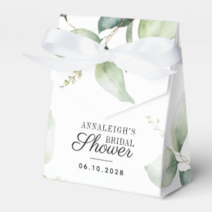 Watercolor Eucalyptus Greenery Bridal Shower Favor Boxes