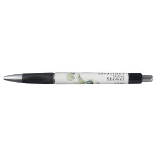 Watercolor Eucalyptus Greenery Bridal Shower Pen