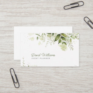 Watercolor Eucalyptus Greenery Business Card