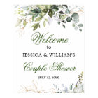 Watercolor Eucalyptus Greenery Couples Shower Sign