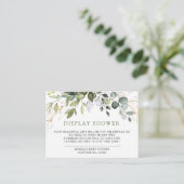 Watercolor Eucalyptus Greenery Display Shower Card (Standing Front)