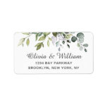 Watercolor Eucalyptus Greenery  Elegant Chic Label<br><div class="desc">For further customization,  please click the "customize further" link and use our design tool to modify this template. 
 If you need help or matching items,  please contact me.</div>