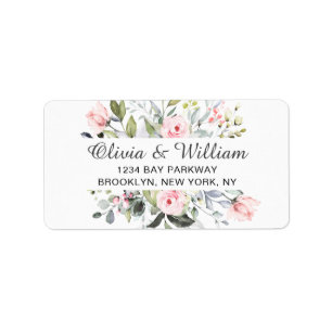 Watercolor Eucalyptus Greenery  Elegant Chic Label