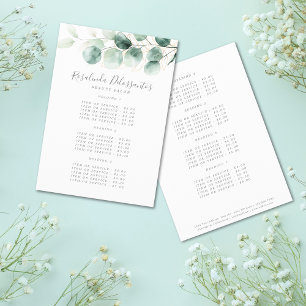 Watercolor Eucalyptus Greenery Gold Salon Service Flyer