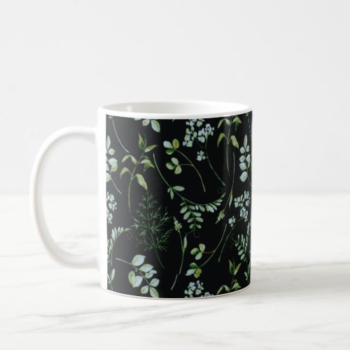 Watercolor Eucalyptus Greenery Leaves Coffee Mug