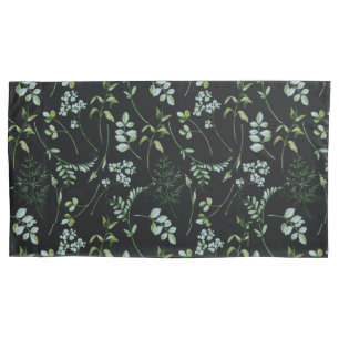 Watercolor Eucalyptus Greenery Leaves Pillow Case