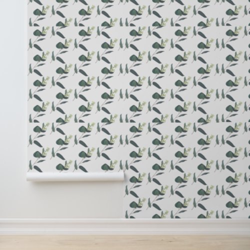 Watercolor Eucalyptus Greenery Pattern  Wallpaper