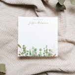Watercolor Eucalyptus Greenery Personalized Notepad<br><div class="desc">Create your own personalized watercolor eucalyptus greenery notepad with your custom name.</div>