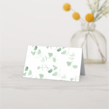Watercolor Eucalyptus Greenery Place Cards