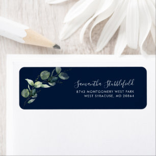 Watercolor Eucalyptus Greenery Return Address Label