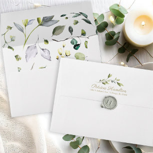 Watercolor Eucalyptus Greenery Simple Beautiful  Envelope