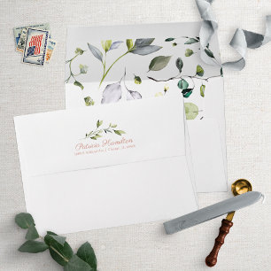 Watercolor Eucalyptus Greenery Simple Beautiful  Envelope