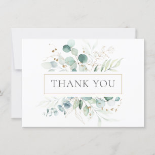 Watercolor Eucalyptus Greenery Thank You