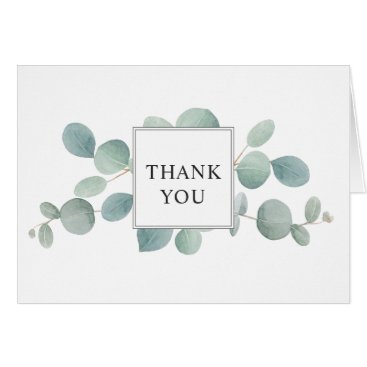 Watercolor Eucalyptus Greenery Thank You Card Watercolor Eucalyptus Greenery Thank You Card