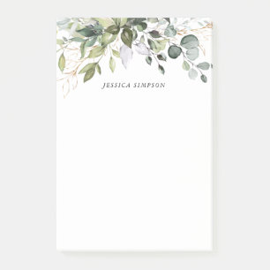 Watercolor Eucalyptus Greenery To-Do List Post-it Notes