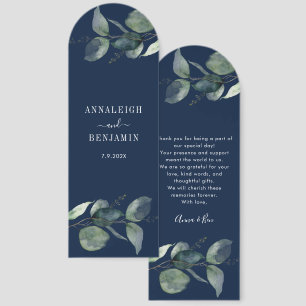 Watercolor Eucalyptus Greenery Wedding Favors Bookmarks