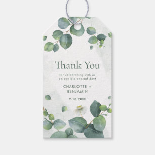 Watercolor Eucalyptus Greenery Wedding Favors Gift Tags