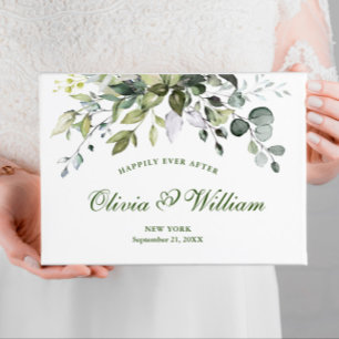 Watercolor Eucalyptus  Greenery Wedding Guest Book