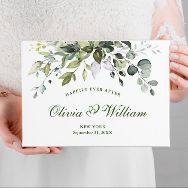 Watercolor Eucalyptus  Greenery Wedding Guest Book (Creator Uploaded)