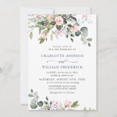 Watercolor Eucalyptus Greenery Wedding Invitation (Front)