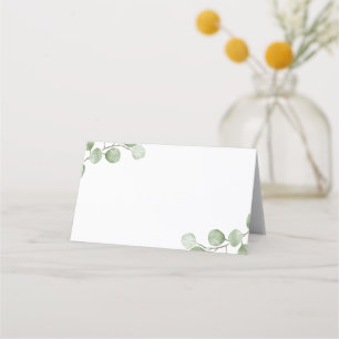 Watercolor Eucalyptus Greenery Wedding Place Card