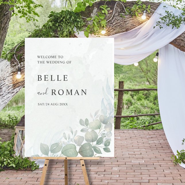 Watercolor Eucalyptus Greenery Wedding Poster (Creator Uploaded)