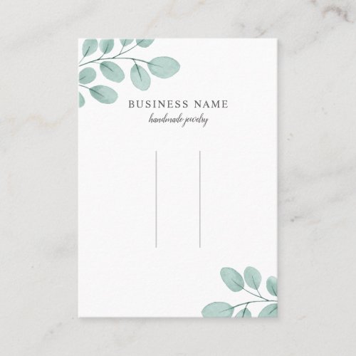 Watercolor Eucalyptus Hair Clip Barrette Display Business Card
