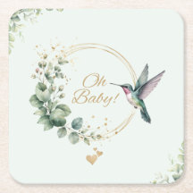 **Watercolor Eucalyptus Hummingbird Baby Shower In