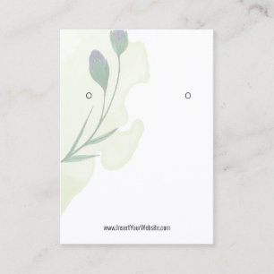 Watercolor Eucalyptus Kraft Earring Display Logo Business Card