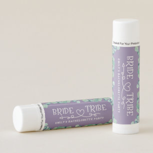Watercolor Eucalyptus Lavender Bride Tribe Lip Balm