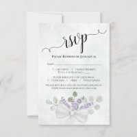Watercolor Eucalyptus & Lavender Elegant Wedding