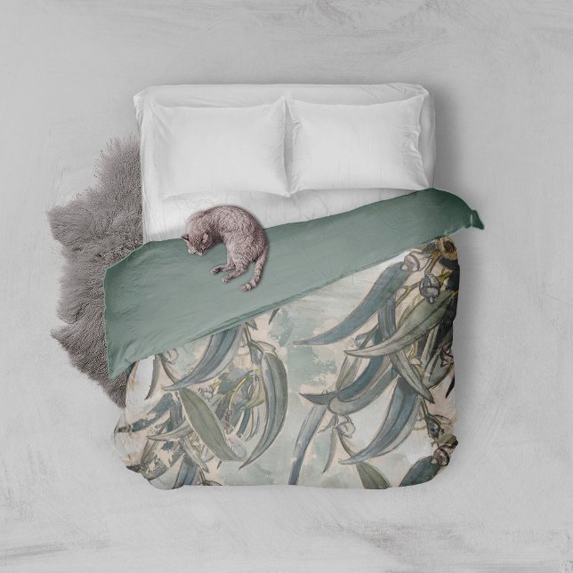 Watercolor Eucalyptus Leaves Greenery   Duvet Cover (Creator Uploaded)